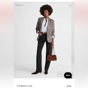 Madewell Women's Black Balloon Leg Jeans